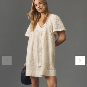 Porridge Short-Sleeve Textured Bubble Mini Dress Size M NWT Anthropologie
